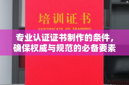 陆良专业认证证书制作的条件，确保权威与规范的必备要素